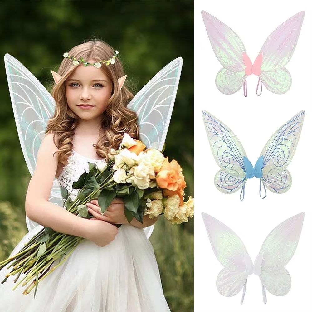 Sparkling Fairy Costume Wings For Kids & Adults Halloween Party Dress Up blue