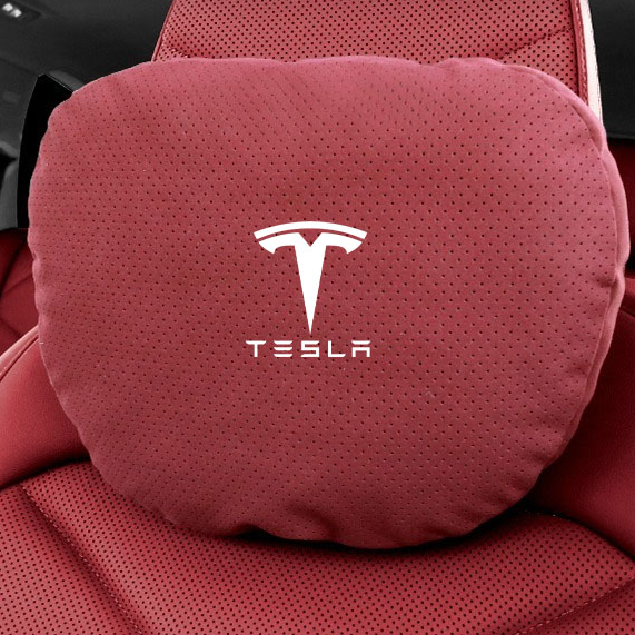 Tesla Interior Accessories, Soft Neck Pillow For Car Headrest, Neck Support Seat black waist