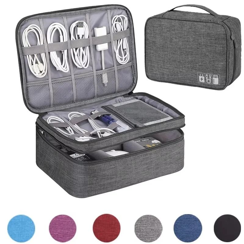 Portable Waterproof Travel Digital Accessory Organizer navy