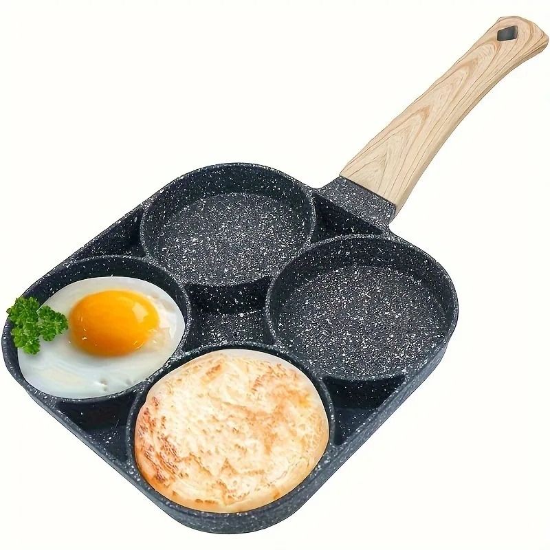 4 Cup Non Stick Egg Frying Pan Divided Pancake & Omelette Burger Pan For Breakfast 4 Cup Non Stick Egg Frying Pan Divided Pancake & Omelette Burger Pan For Breakfast