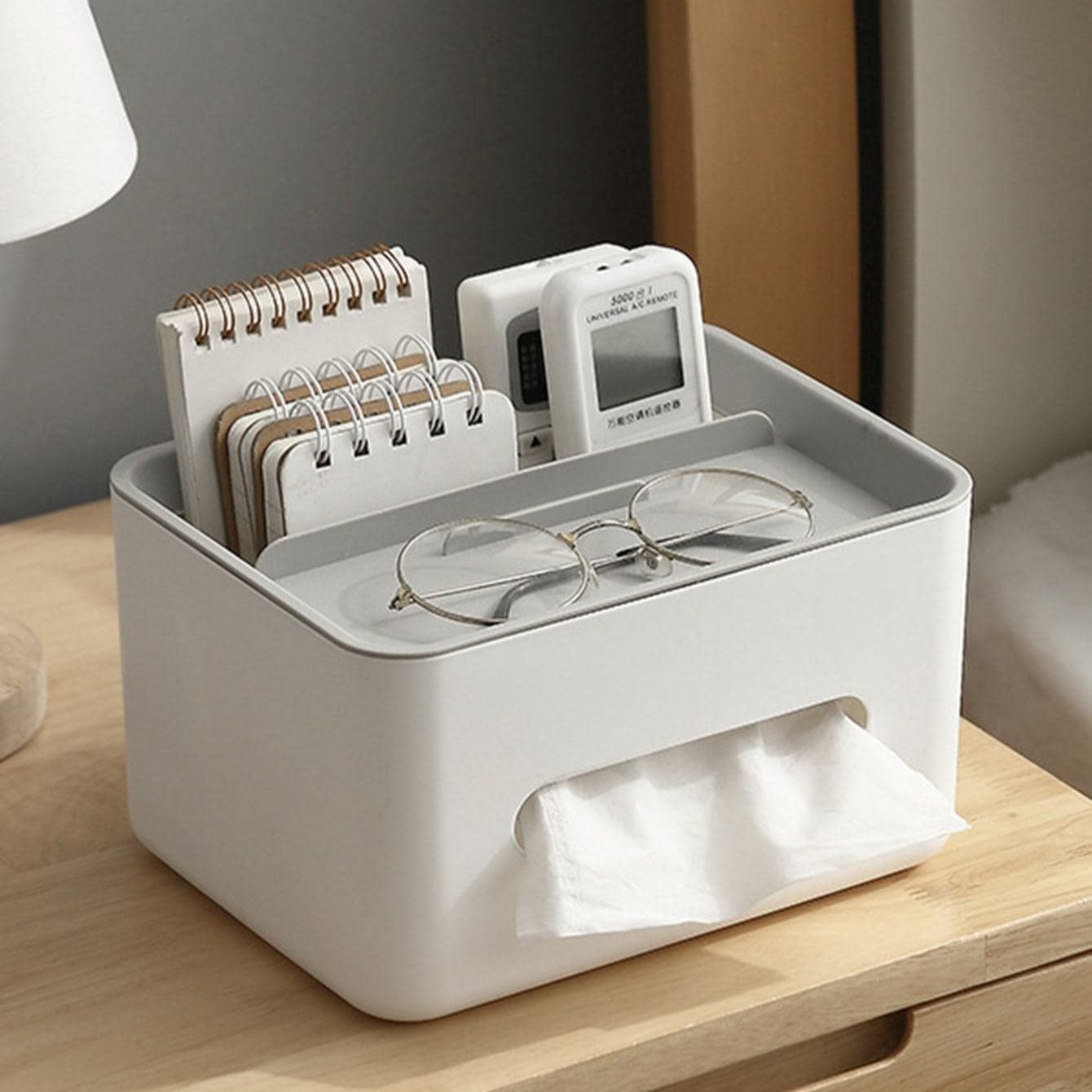 Compact Gray Multifunctional Tissue Storage Box For Easy Storage Compact Gray Multifunctional Tissue Storage Box For Easy Storage