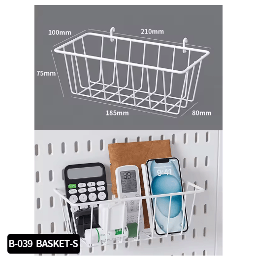 Standing Office Pegboard Storage No Drill Clip On Desktop Rack With DIY Accessories blackstorage Box L