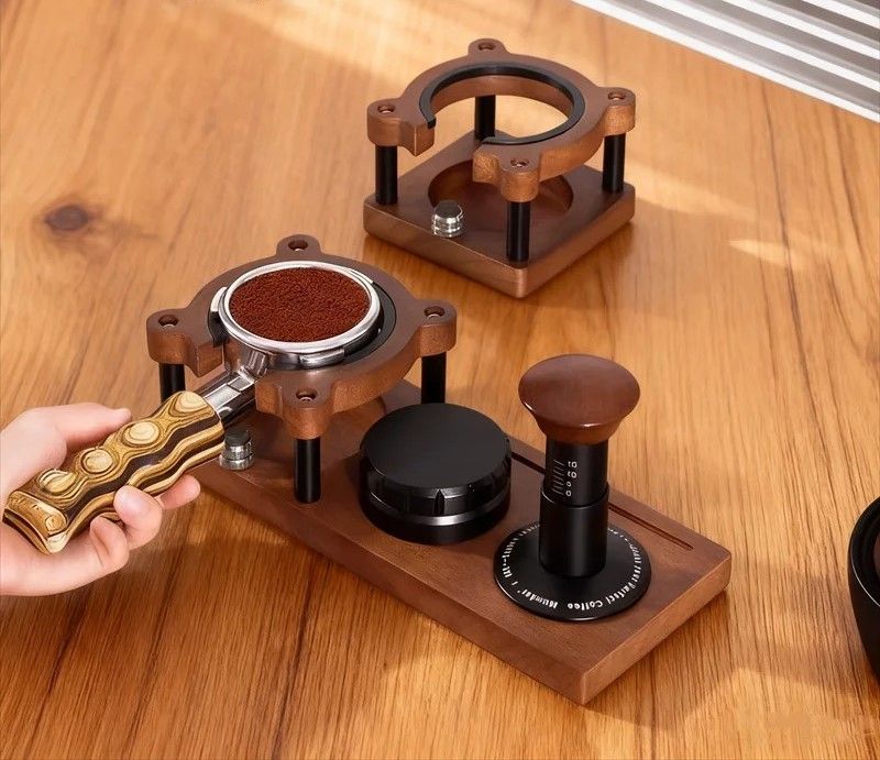 Solid Wood Coffee Tamper & Tool Station square