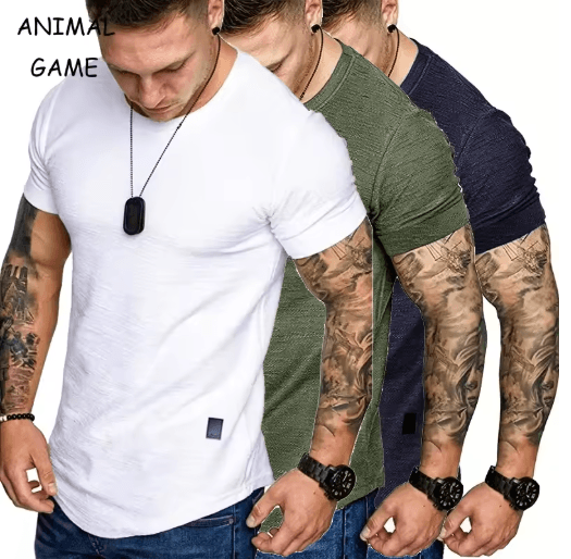 Mens Short Sleeve Crew Neck T Shirt Lightweight Casual And Active Wear red m