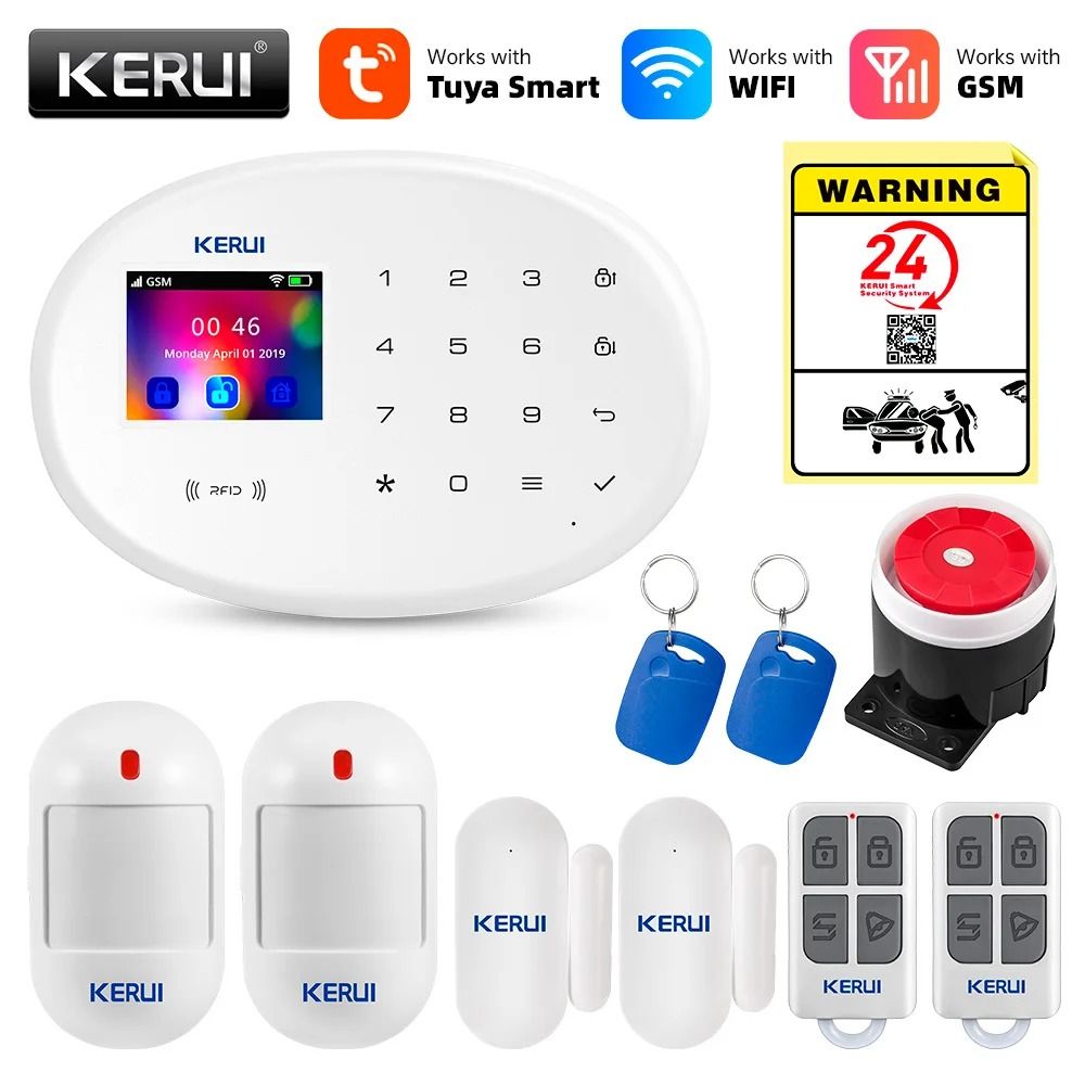 KERUI 433MHz WiFi + GSM Smart Home Security System kit 2 Alarm au