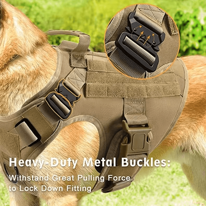Tactical Dog Harness With Leash Heavy Duty Military Style Training Vest For Large Dogs m camouflage Harness Leash
