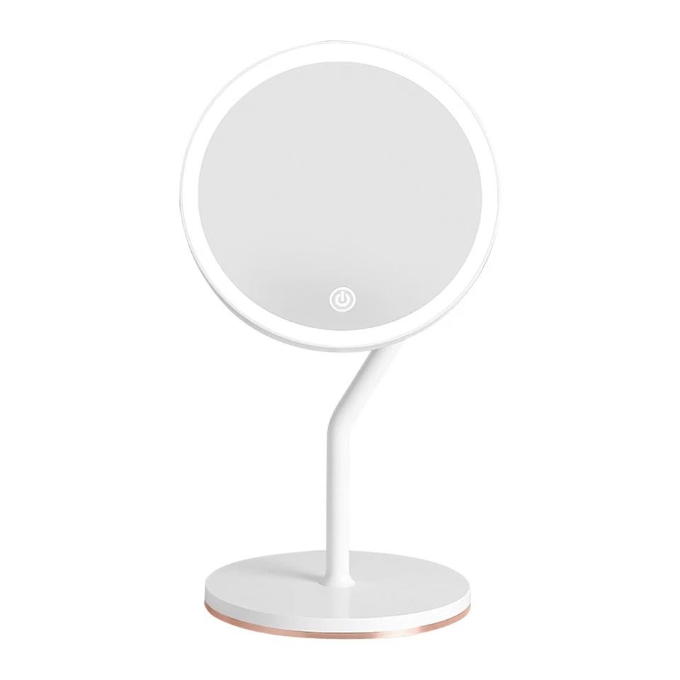LED Lighted Makeup Mirror With Magnification, Stepless Dimming, USB Rechargeable, Light Colors, Smart Touch Control LED Lighted Makeup Mirror With Magnification, Stepless Dimming, USB Rechargeable, Light Colors, Smart Touch Control