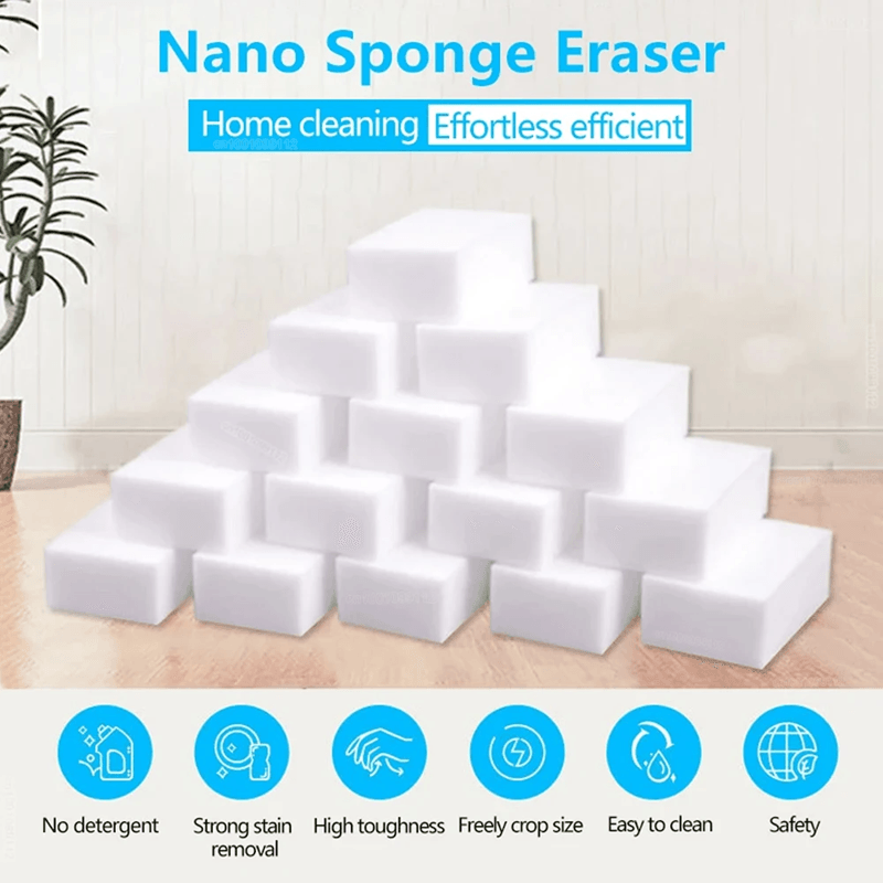 Magic Melamine Sponge Eraser For Kitchen And Bathroom Cleaning 100pcs