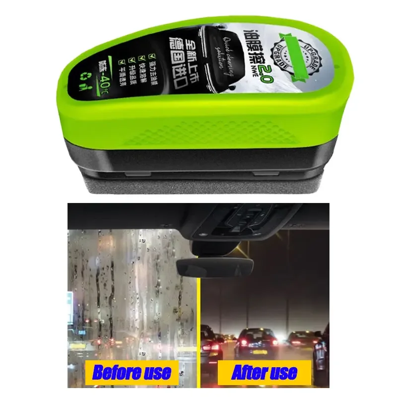 Automotive Glass Oil Film Remover Cleaning Brush For Front Inner Windshield Glass Cleaner Automotive Glass Oil Film Remover Cleaning Brush For Front Inner Windshield Glass Cleaner