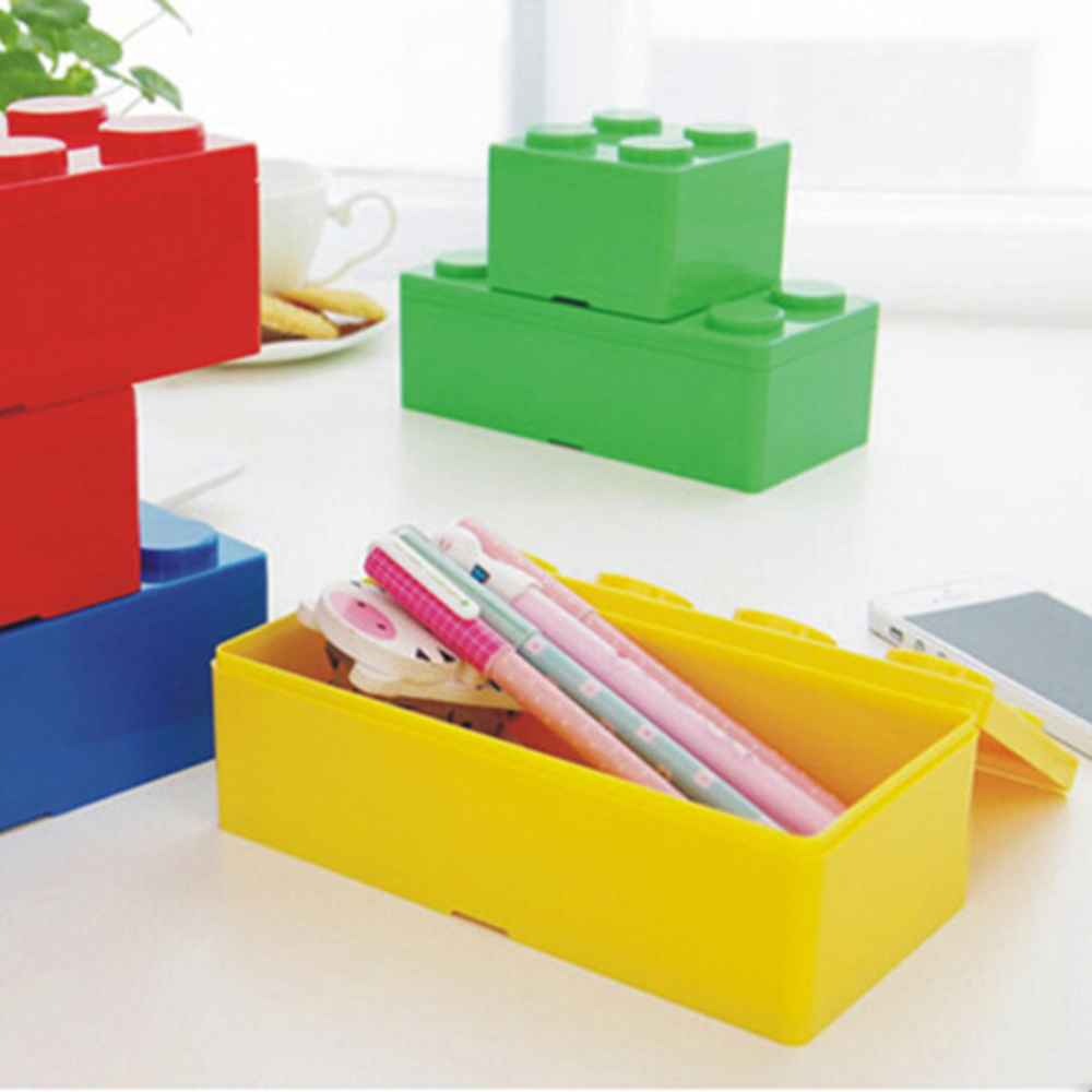 Stackable Creative Building Block Storage Box, Perfect For Home, Office And Educational Use, DIY Storage Solution blue square