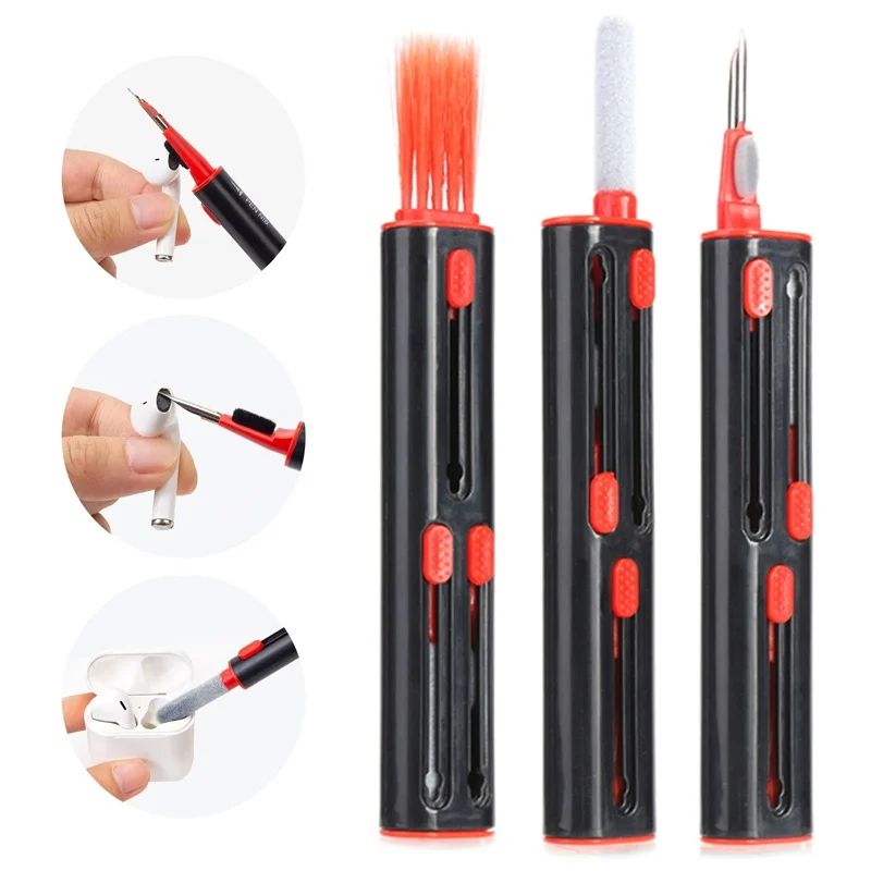 3 in 1 Earbud Cleaning Pen For AirPods & Bluetooth Earbuds Charging Case Cleaner Brush Tool 3 in 1 Earbud Cleaning Pen For AirPods & Bluetooth Earbuds Charging Case Cleaner Brush Tool