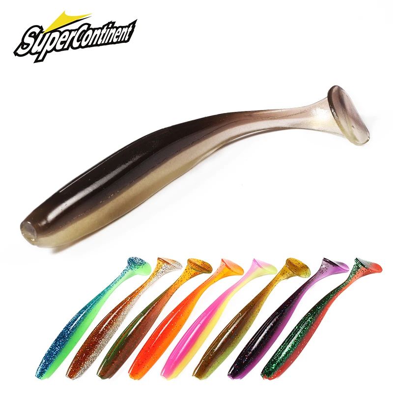 Supercontinent Shiner Soft Paddle Tail Swimbait Set (50 75 100mm) For Pike & Bass m 100mm 7pcs