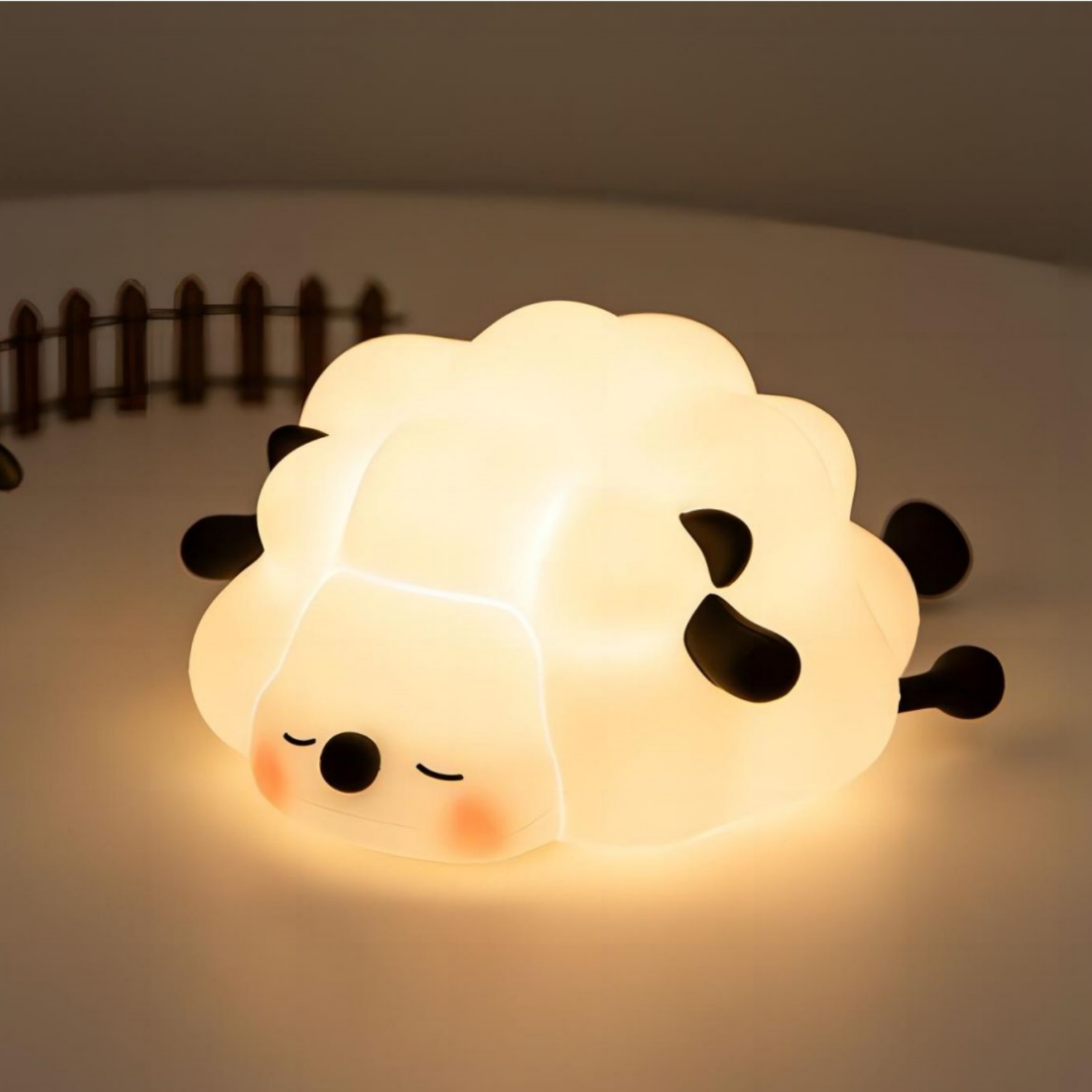 Cute Silicone Night Lights, Sheep Cartoon Bedroom Lamp, Rechargeable Dimming Sleep Night Light, Childrens Room Decor elephant