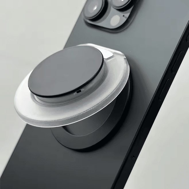 Magnetic Phone Grip Holder Adjustable Stand Collapsible Ring blue