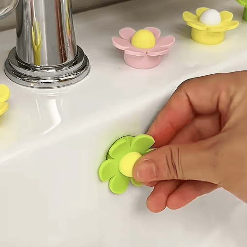 Silicone Sink Overflow Hole Plug Durable Water Blocker For Kitchen And Bathroom Basins green