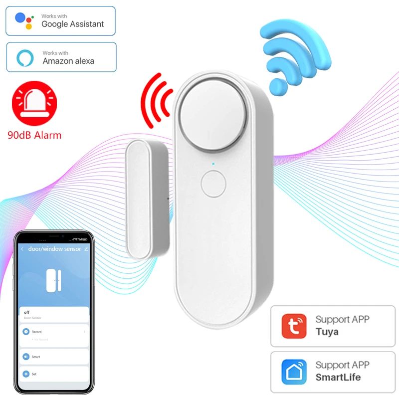 Tuya WiFi Door Window Alarm 4pcs