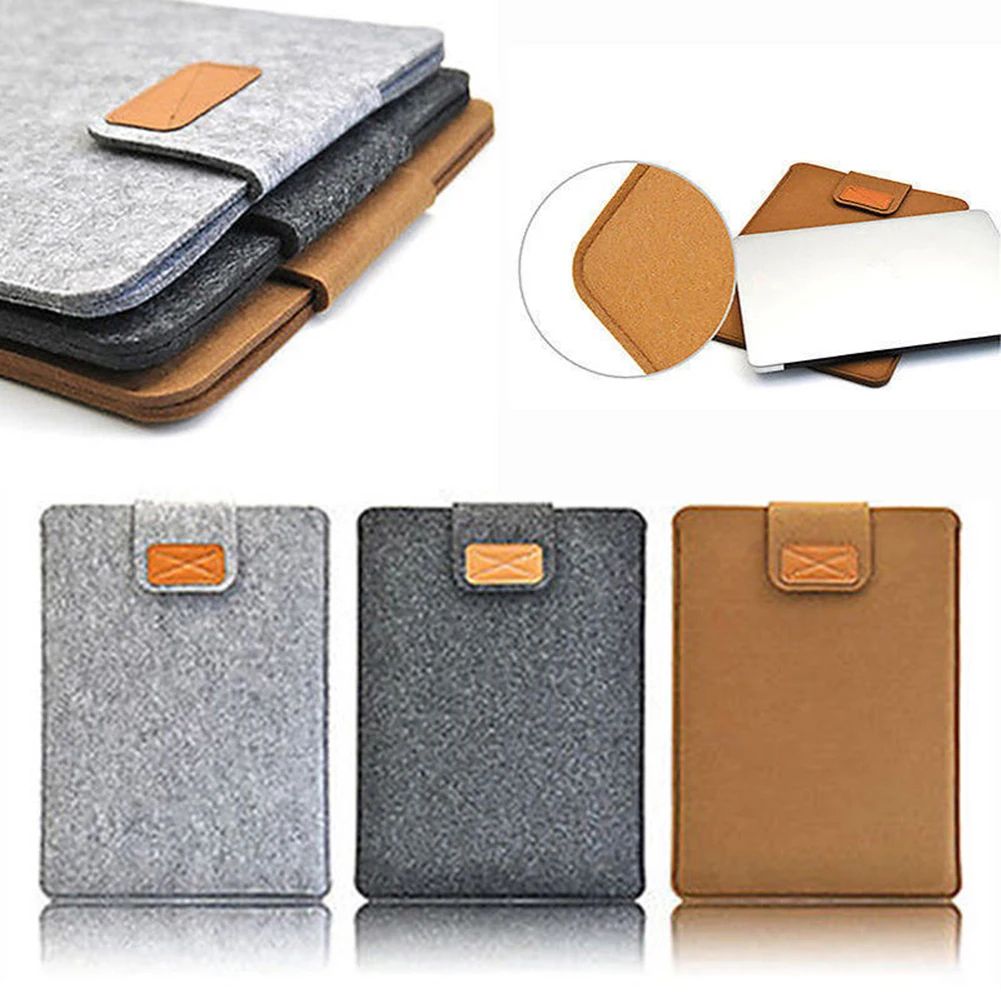 Slim Felt Laptop And Tablet Sleeve Case khaki 13 Inch