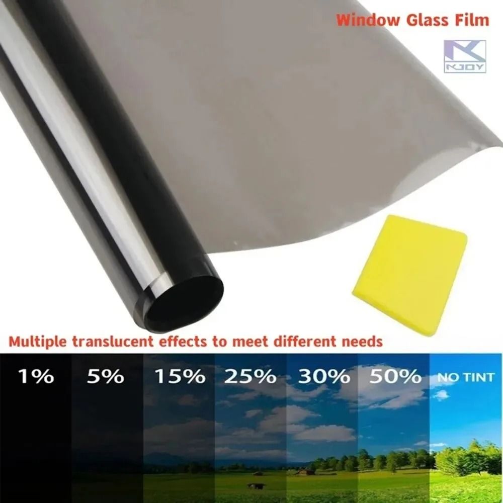 Black Window Tint Film For Car And Home UV Solar Protection 35 Percent