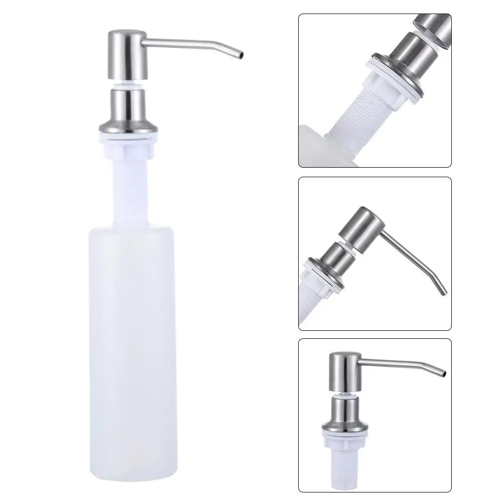 Stainless Steel Pump Soap Dispenser Bottle For Kitchen Sink & Bathroom, Refillable Hand Wash Lotion Holder, Durable gold