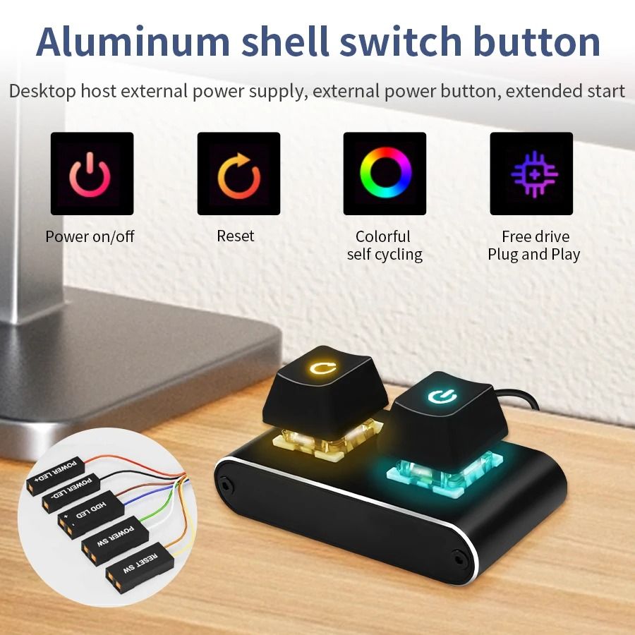 Mechanical Desktop Power Switch With LED Light Mechanical Desktop Power Switch With LED Light