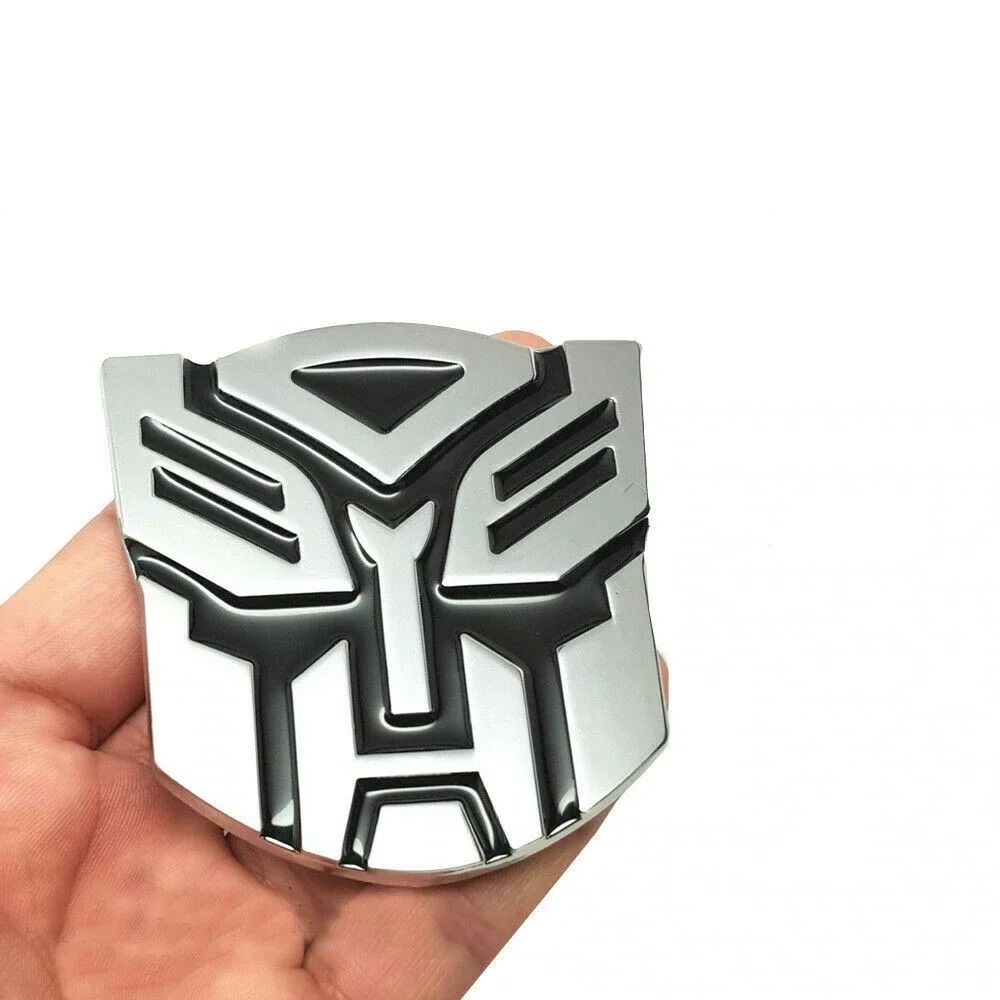 3D Robot Emblem Car Sticker Metallic Badge Tail Decal transformer