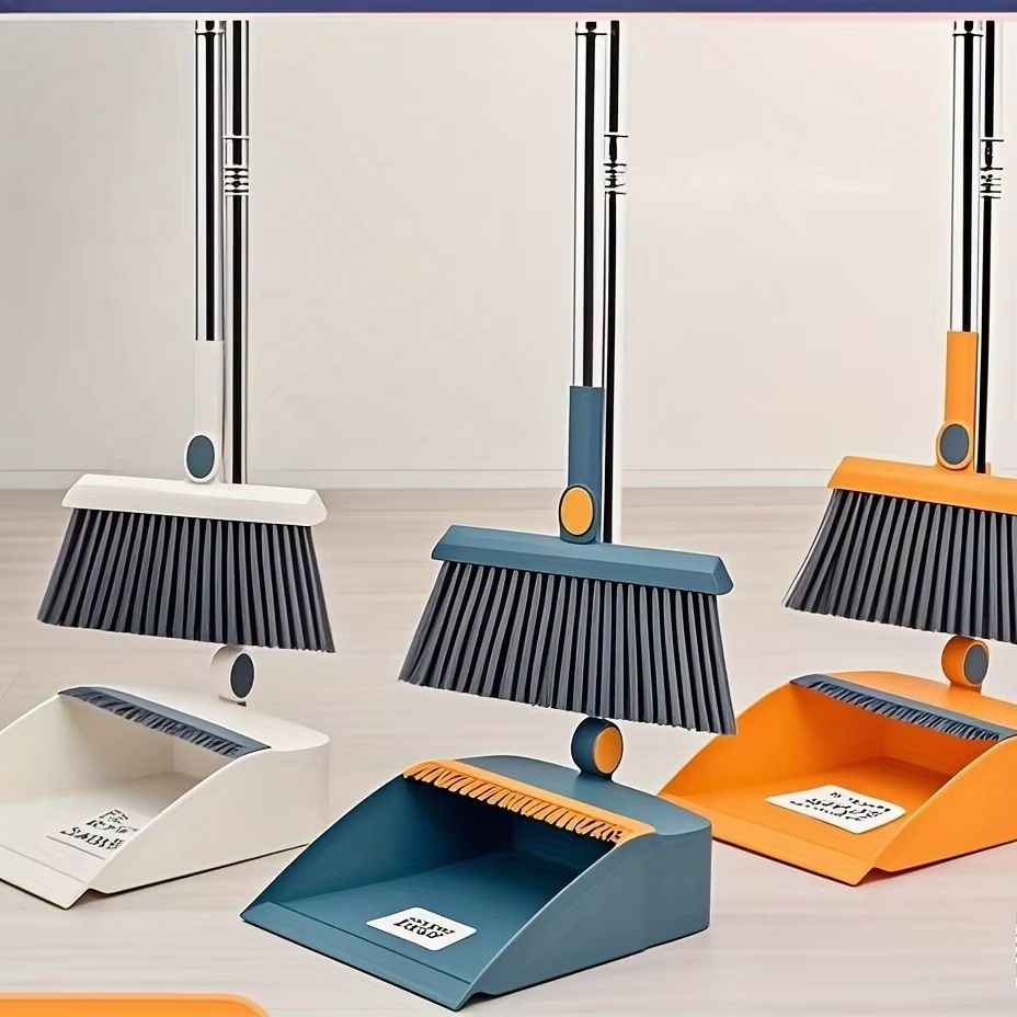 2 Piece Broom And Dustpan Set Folding Broom Sweeping Set With Standing Dustpan For Home Use 2 Piece Broom And Dustpan Set Folding Broom Sweeping Set With Standing Dustpan For Home Use