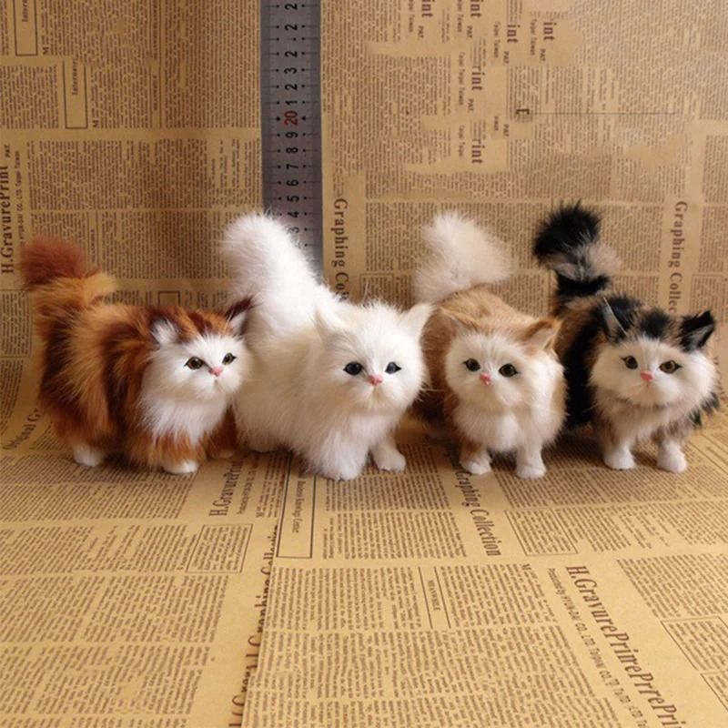 Cute Realistic Simulation Cat Plush Toy c
