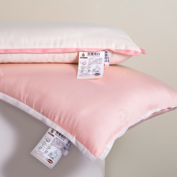 Neck Protection Bed Pillows, Pillow King Queen Style Rectangle Silk Inner white 1pcs