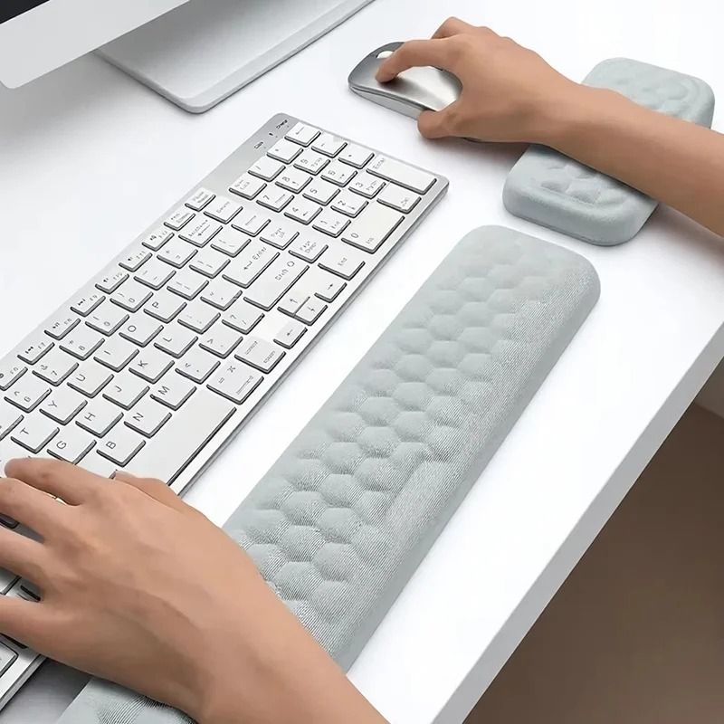 Wrist Mouse Keyboard Pad With Ergonomic Memory Foam Support For Office And Home Computers e