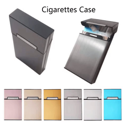 Portable Aluminum Cigarette Case Slim Pocket Smoking Box For Women & Ladies blue
