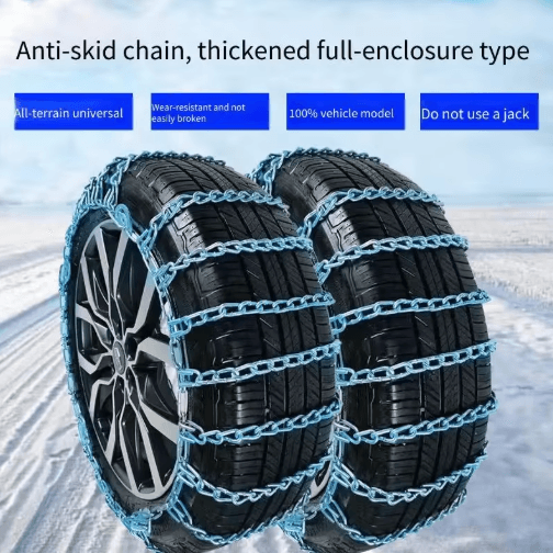 Thickened Anti Slip Tire Chains All Round Rubber Grip Chains For Pickup Sedan SUV And Minivan 2052tireset