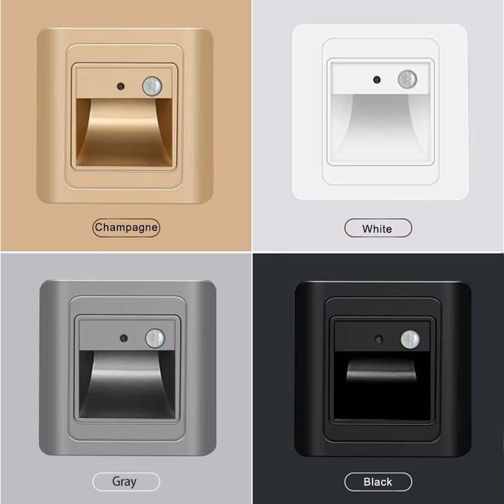 Intelligent Motion Sensor LED Stair Night Light For Safe Indoor Navigation white 3w warm White (2700 3500k)