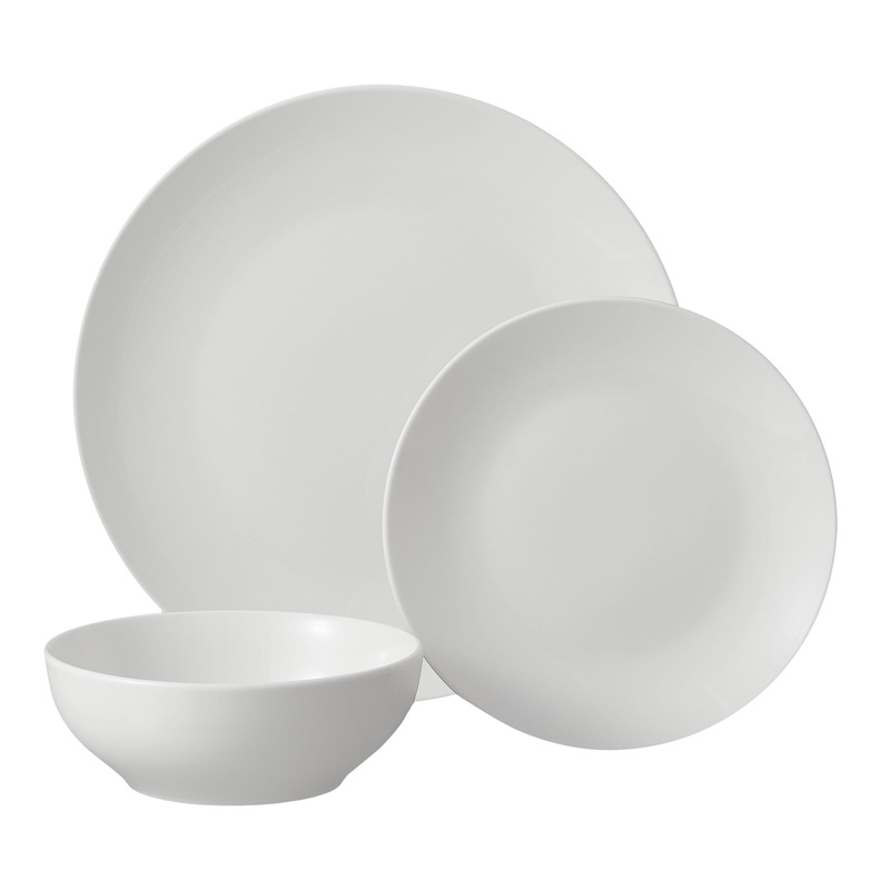 White Stoneware Dinnerware Set, Dishwasher Microwave Safe, Elegant Tableware Bowls Plates For Formal And Casual Use White Stoneware Dinnerware Set, Dishwasher Microwave Safe, Elegant Tableware Bowls Plates For Formal And Casual Use