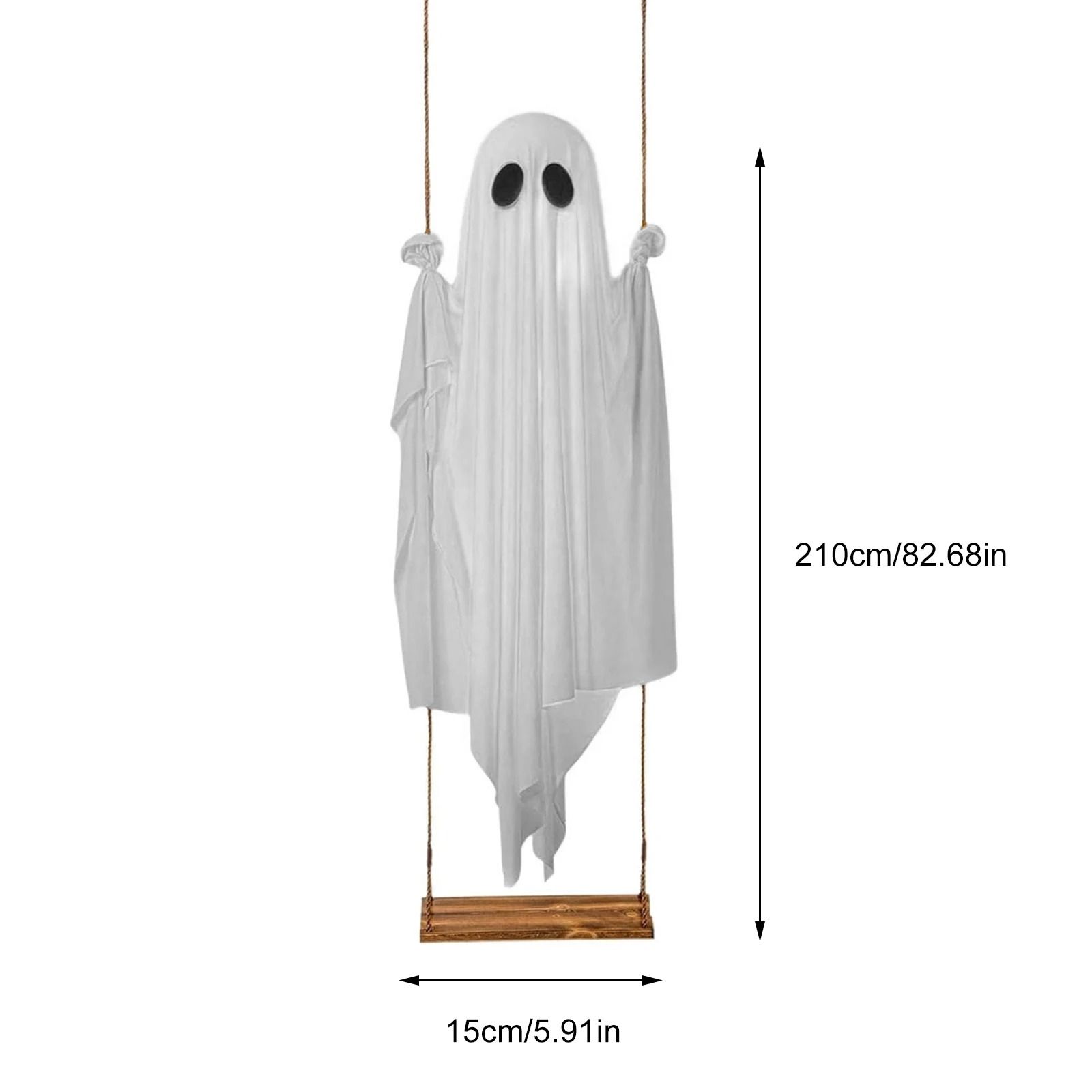 Hanging Swing Ghost Halloween Decoration Cute Outdoor Ghost Decor Hanging Swing Ghost Halloween Decoration Cute Outdoor Ghost Decor