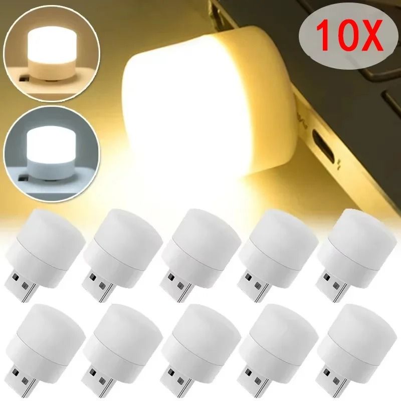 20 Piece Mini USB LED Night Light Set Eye Protection Reading Light For Laptop, Power Bank, & Travel 1 Pc Warm
