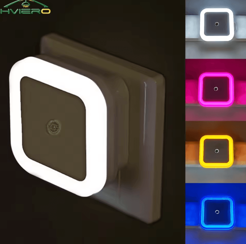 SmartSense Mini Wireless LED Night Light With EU US Plug yellow 1pc us