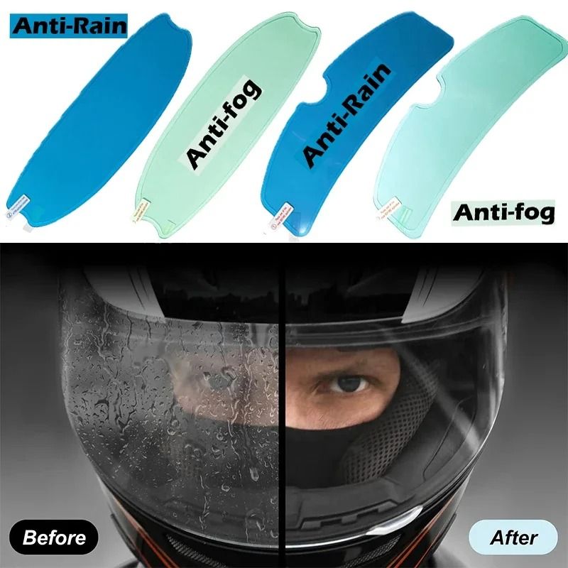Motorcycle Helmet Anti Fog Visor Film Nano Coating Sticker 2 Pcs 1