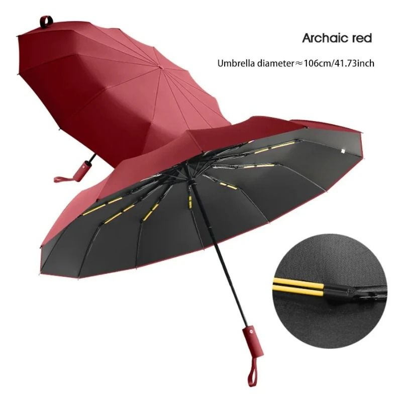 Reinforced 24 Bone Wind Resistant Umbrella navy Blue