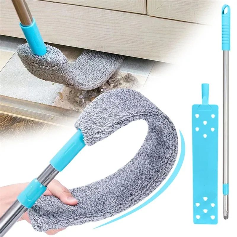 Long Handle Dust Mop Extendable Floor & Ceiling Cleaning Tool 3 Pcs Cloth