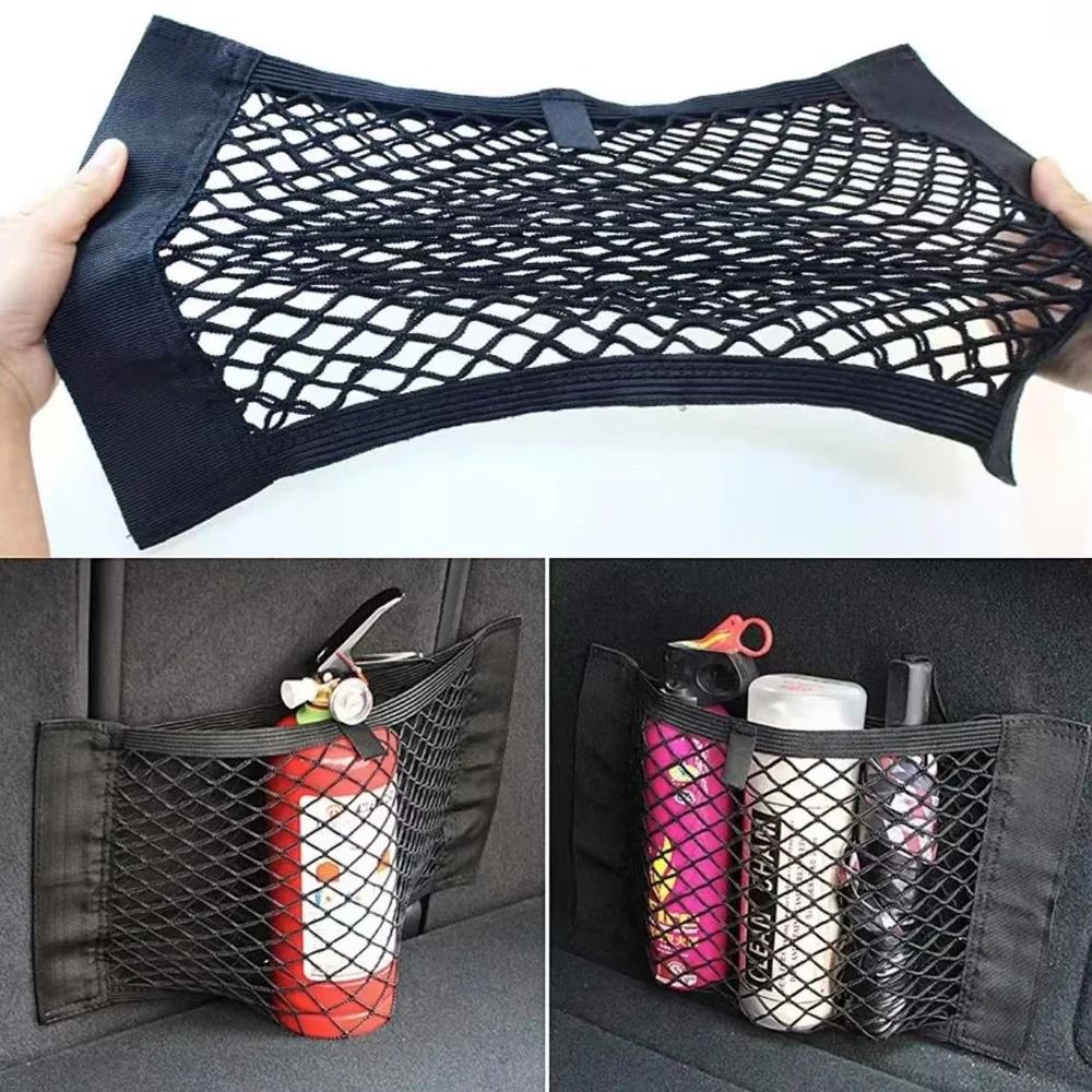 Universal Car Trunk Storage Net Magic Elastic Sticker Mesh Pocket Organizer m