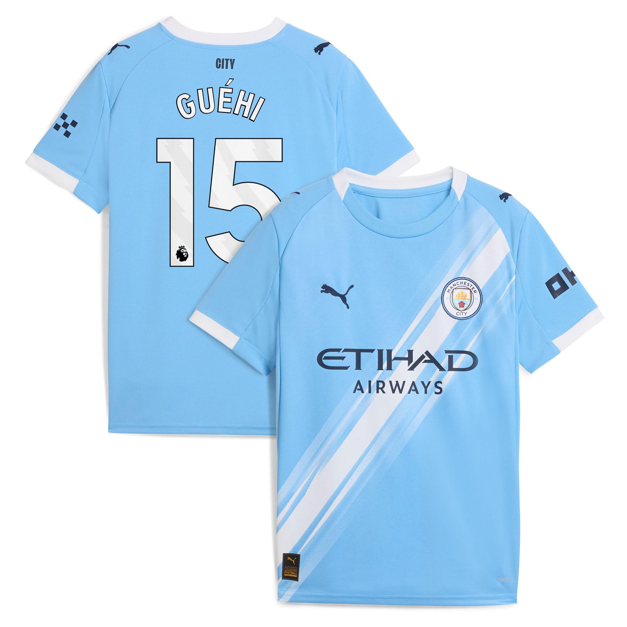 Manchester City PUMA Heimtrikot 2025-26 - Kinder mit Aufdruck Guéhi 15 Image