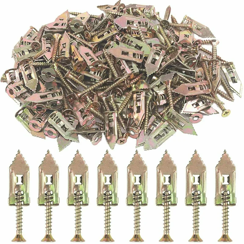 50/100PCS Selbstbohrende Anker Schrauben Percussion Arten Expansion Schrauben Werkzeug Carbon Stahl Schraube Gipskarton Wand Befestigungs stecker Image