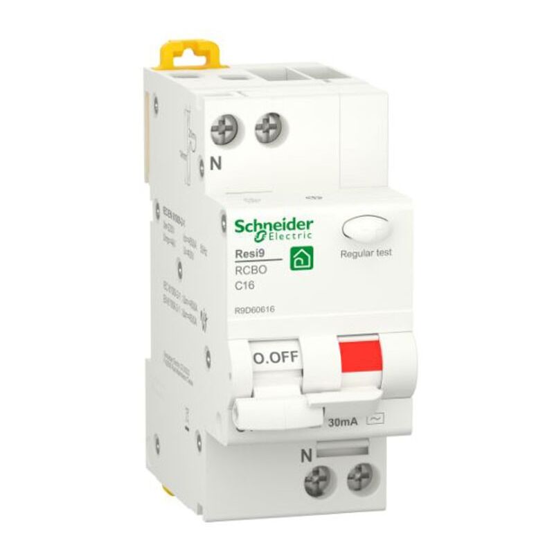 Schneider Electric - Magnetotermico Differenziale Schneider 16a 1p+n 4,5ka 30ma Ac Curva C 2m R9d60616