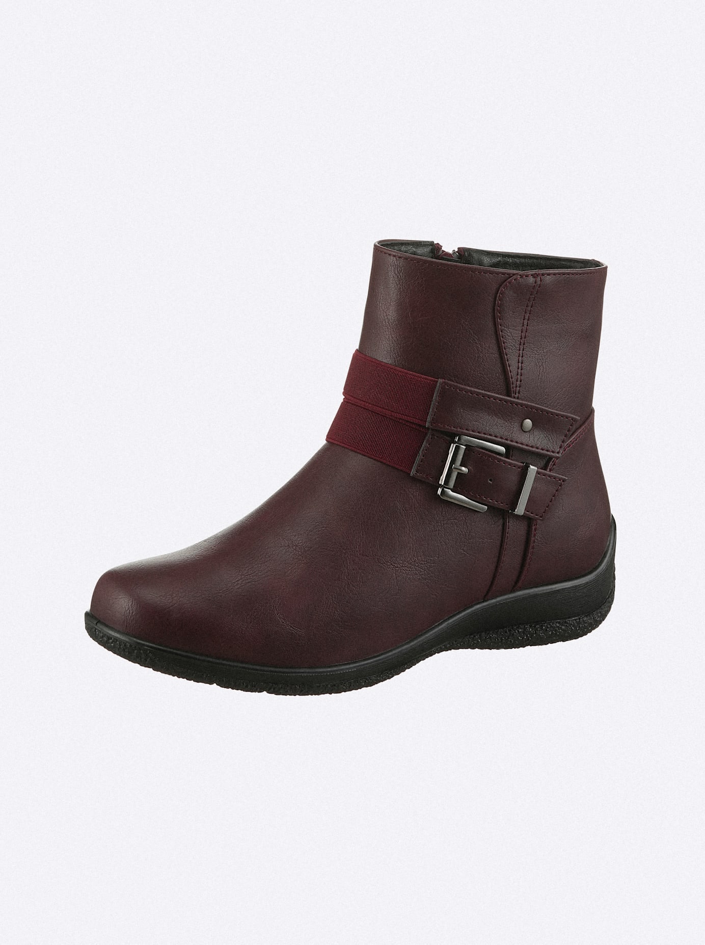 Stiefelette CASUAL LOOKS, Damen, Gr. 37, rot (bordeaux), Lederimitat, Schuhe Stiefelette