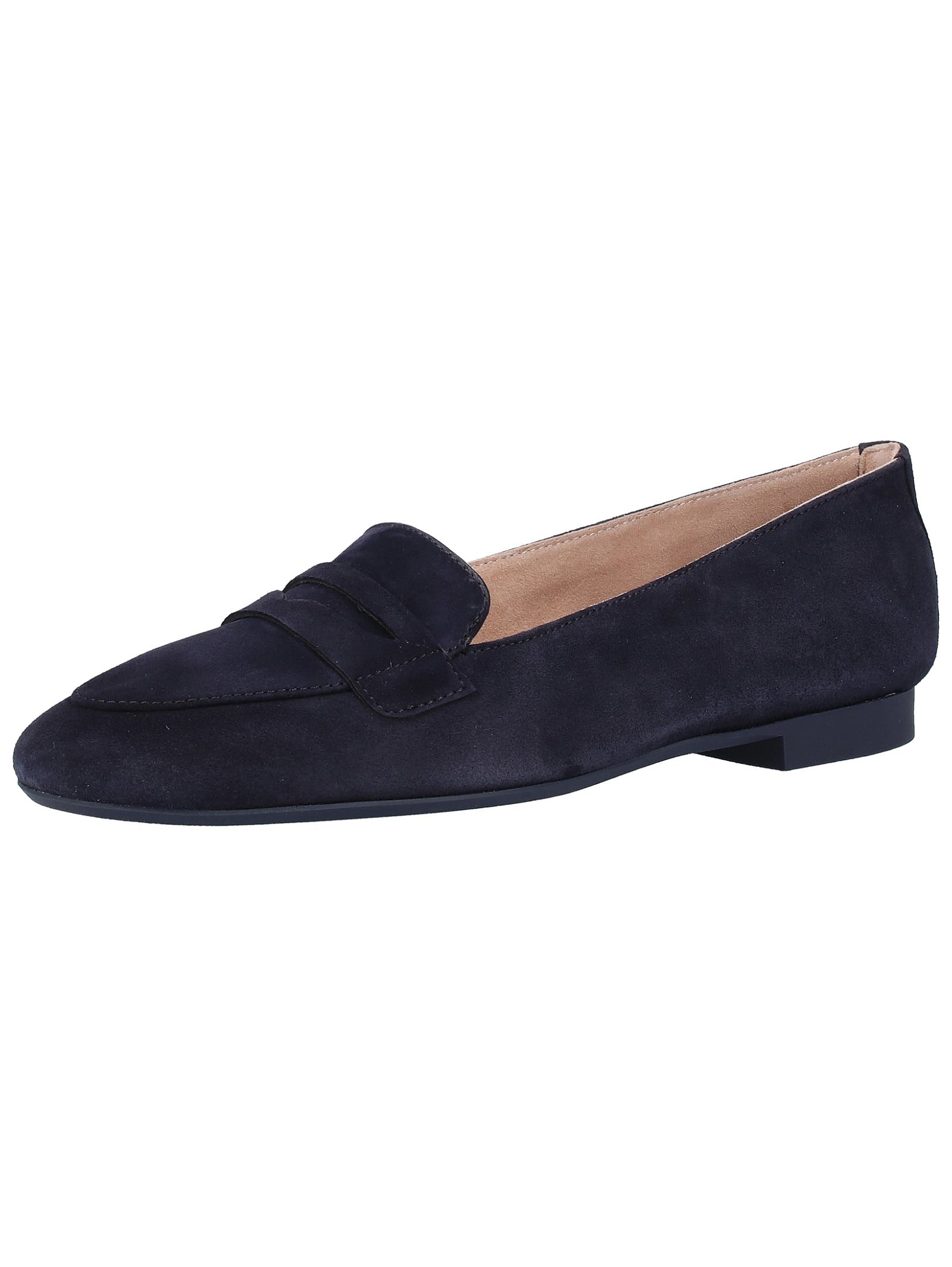 Slipper PAUL GREEN "Paul Green Slipper Leder", Damen, Gr. 38,5, blau, Leder, Schuhe Slipper