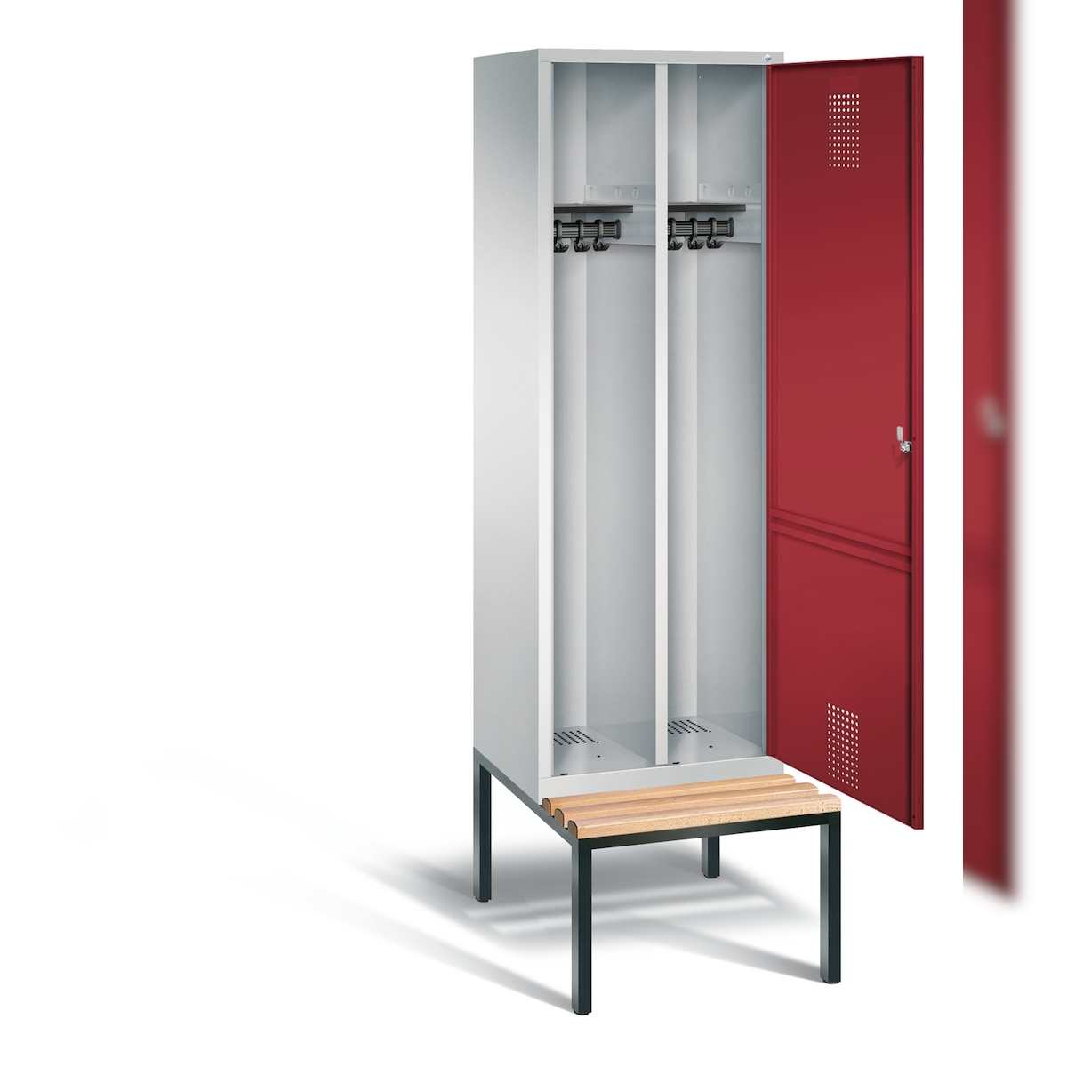 C+P Schwarz-Weiss-Spind Evolo, H2090xB610xT500mm Image