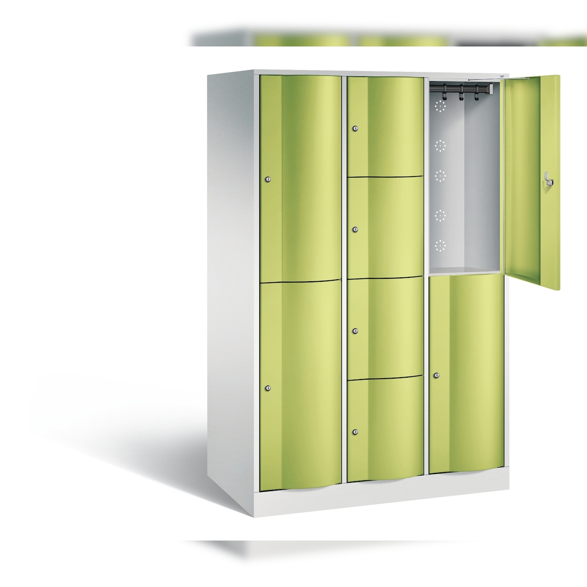 C+P XL-Kombi-Schließfachschrank Resisto, H1950xB1148xT640mm Image