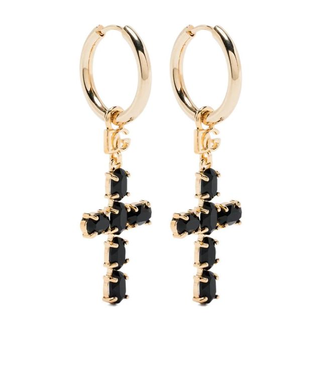 Cross Pendant Earrings - White - Dolce & Gabbana Earrings