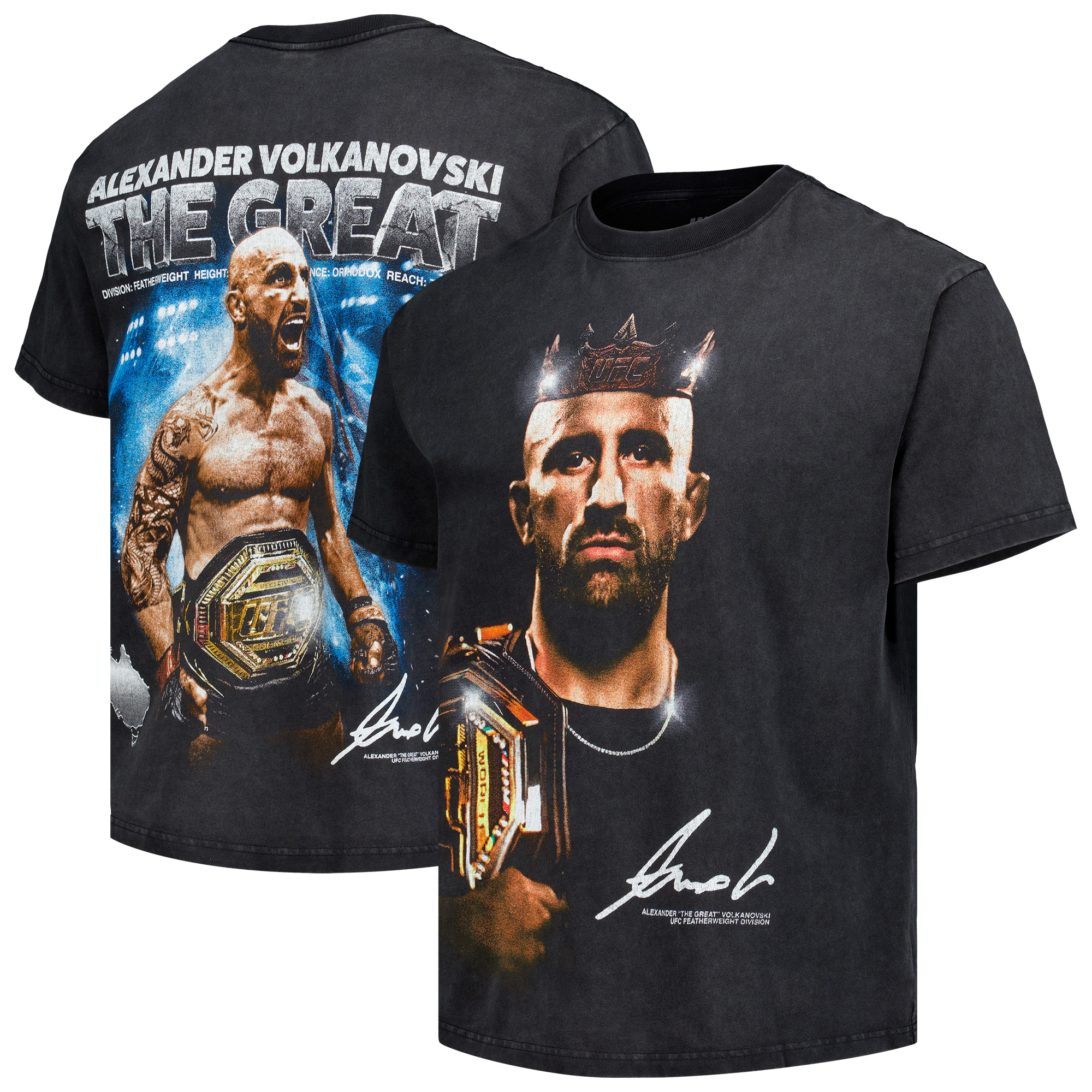Schwarzes Alexander Volkanovski King Again T-Shirt für Herren Image