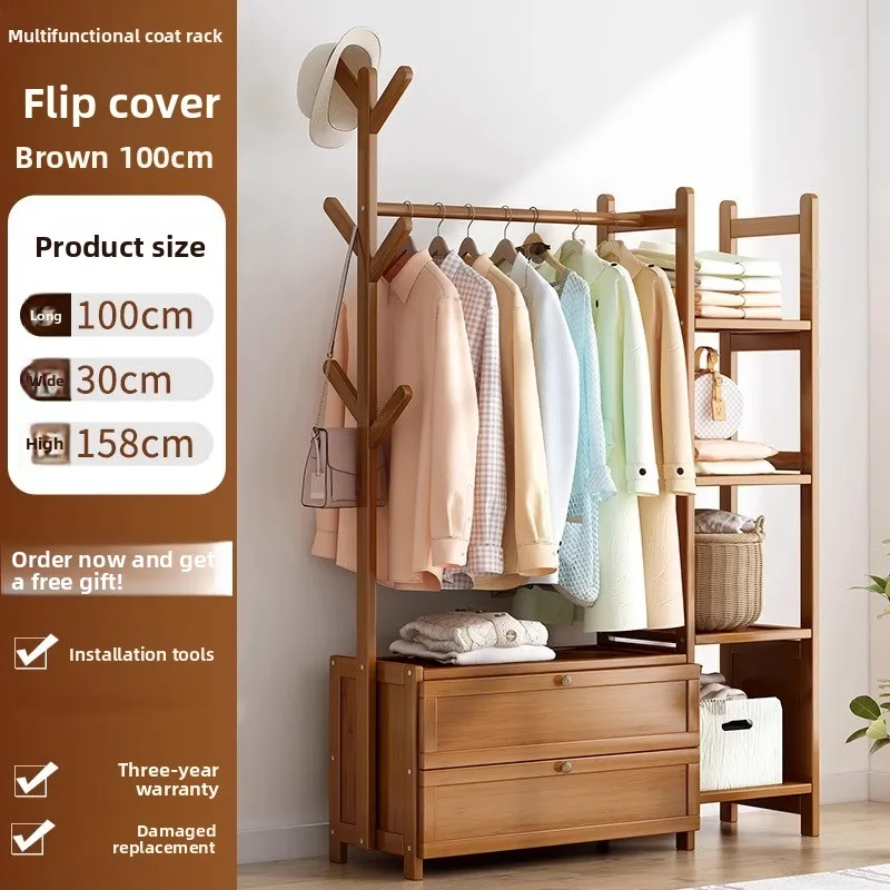 Hängender Kleiderbügel vom Boden bis zur Decke, Schlafzimmer-Haushalts-Garderobe, einfacher Innenständer, hängender Kleiderständer, Lagerregal, Eingangstür